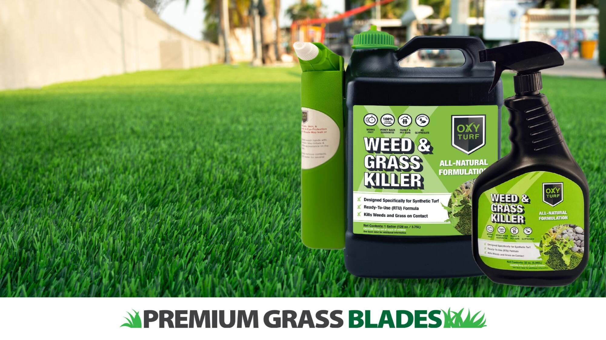 Turf-Safe Weed Control: OXYTURF X | Premium Grass Blades