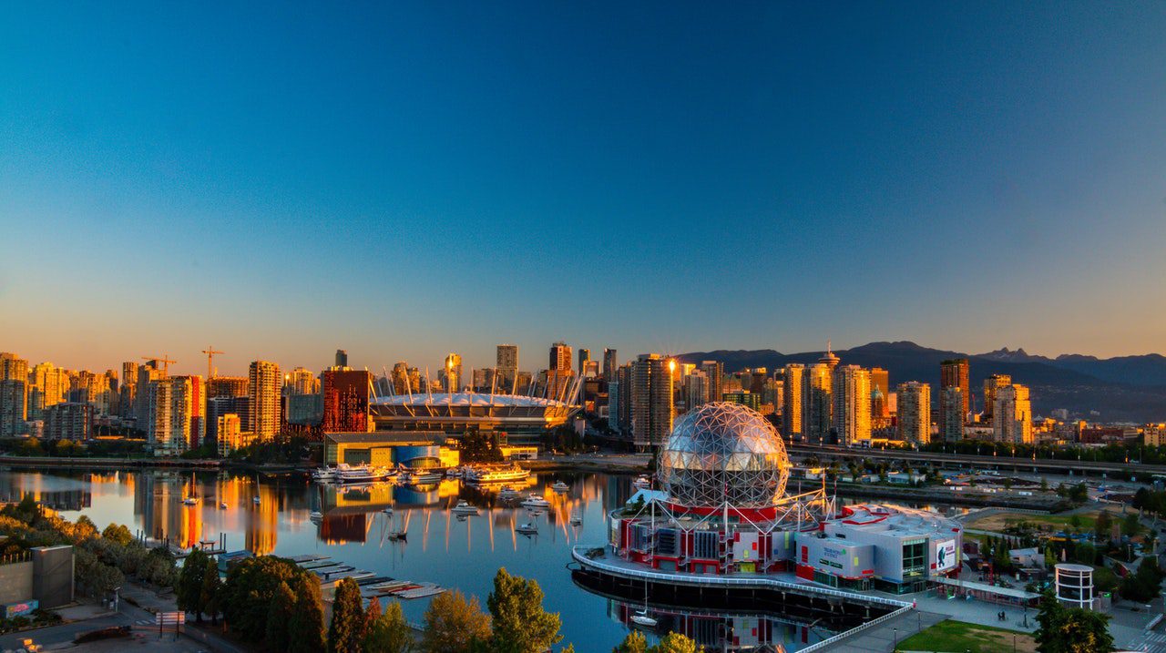 downtown-vancouver View of Telus Science World and BC Place in downtown Vancouver